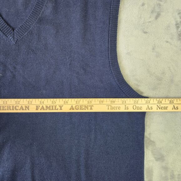 Pronto Uomo Sweater‎ Vest Mens XL Knitted Extra Fine Merino Wool Career Preppy - Picture 4 of 5